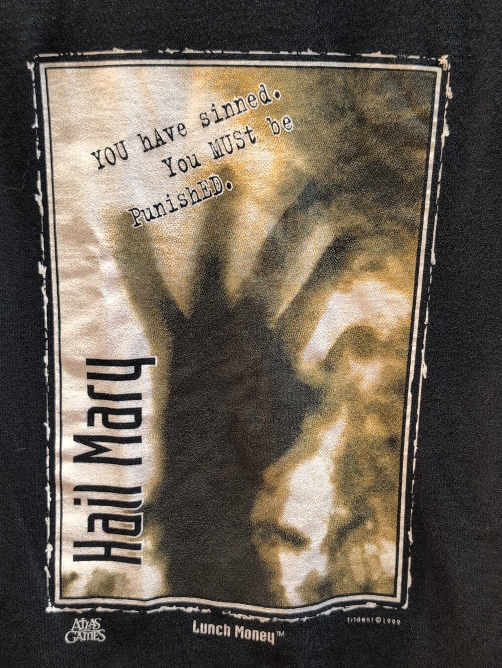 Vintage Lunch Money Hail Mary Black T-shirt Adult Small 90's